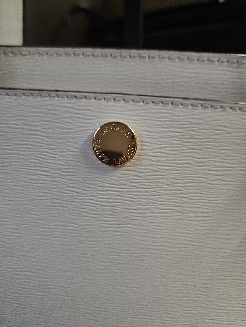 Lauren Ralph Lauren Karly Medium Crosshatch Leather Tote - Picture 5 of 9